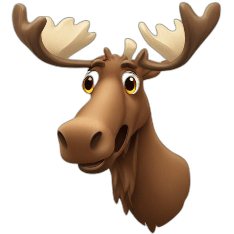 nerviest cartoon moose emoji