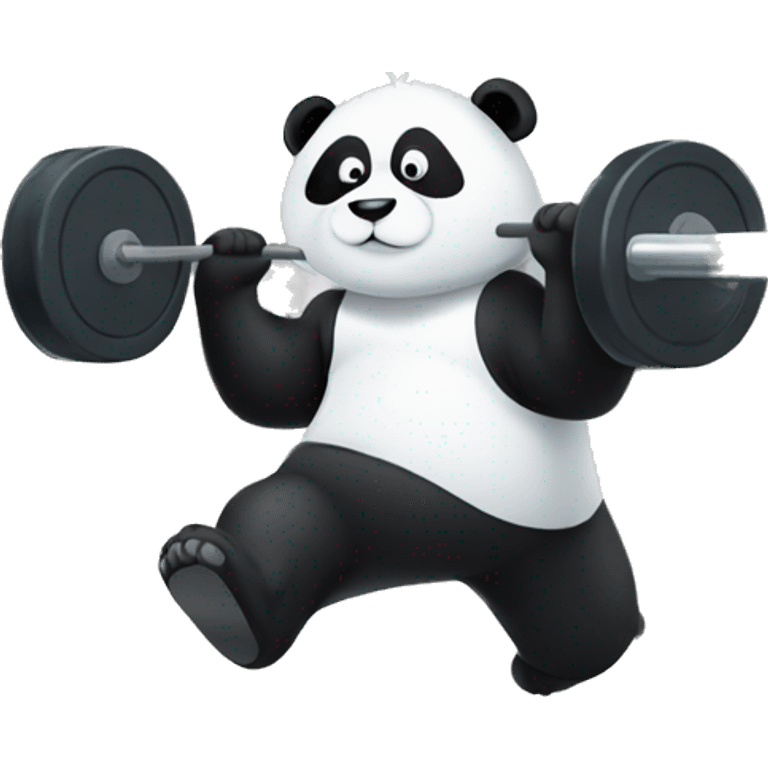 Panda exercising in the gym emoji