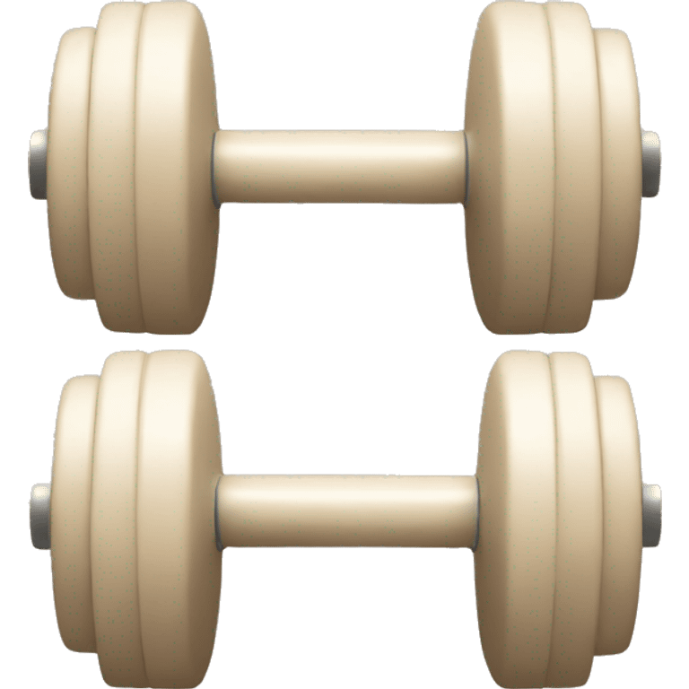 beige dumbbells emoji