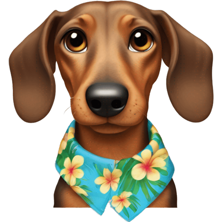 Dachshund wearing Hawaii Hemd  emoji