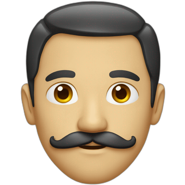 Homme avec une moustache carré emoji