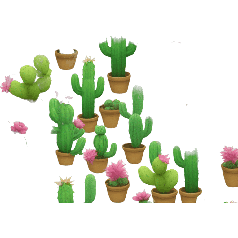 Rainbow cactus emoji