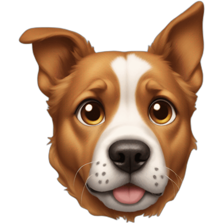 a dog with the face of robert downey jr emoji