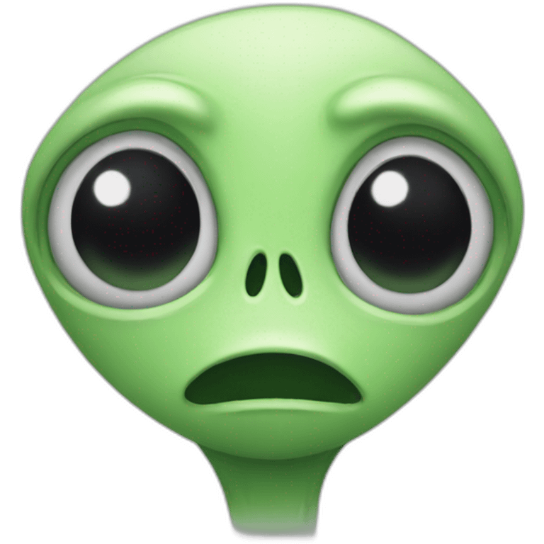 sad alien emoji