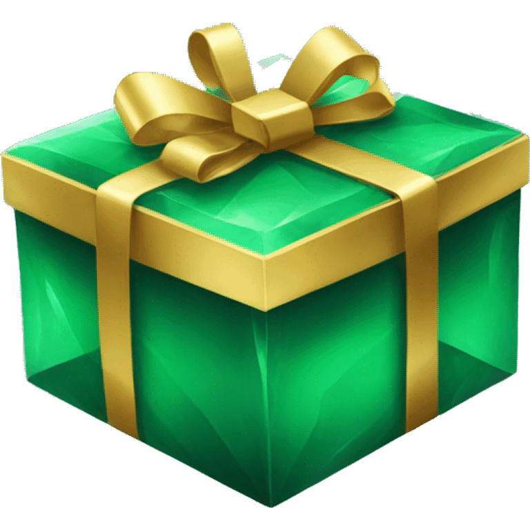 emerald gift box emoji