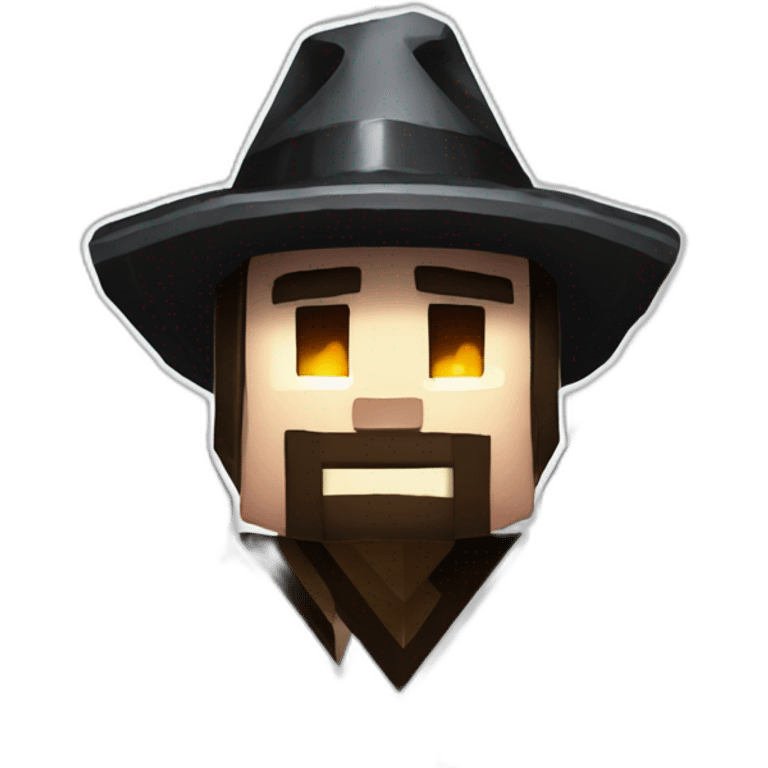 Pixel Minecraft Fedora Halloween Head Mask Diamond Obsidian Emerald Flame Shiny Glow Reward Legendary Unique Epic Mystery emoji