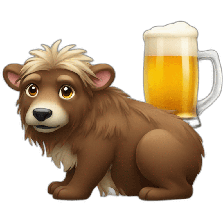 Sanglier avec bière emoji