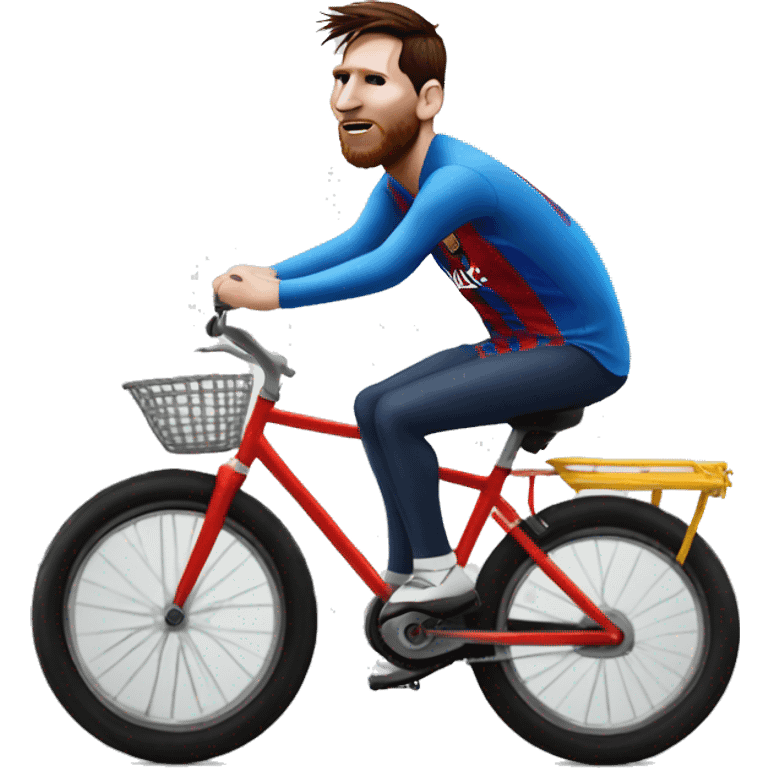 Messi sur un vélo emoji