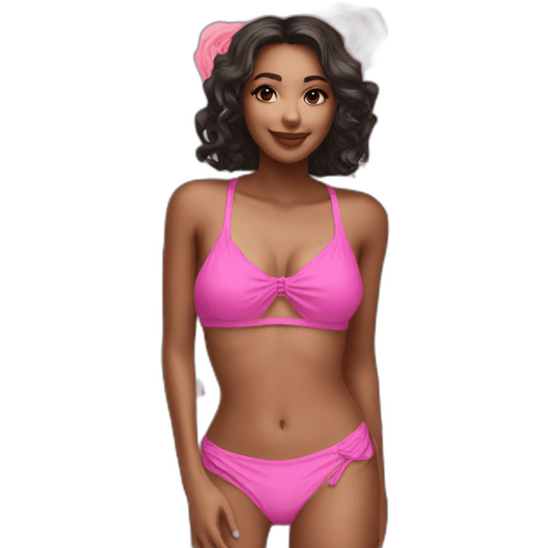 Girl bikini rose emoji