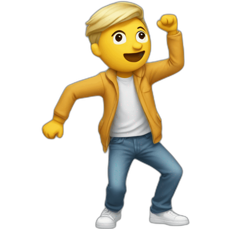 Un homme bla qui dab emoji