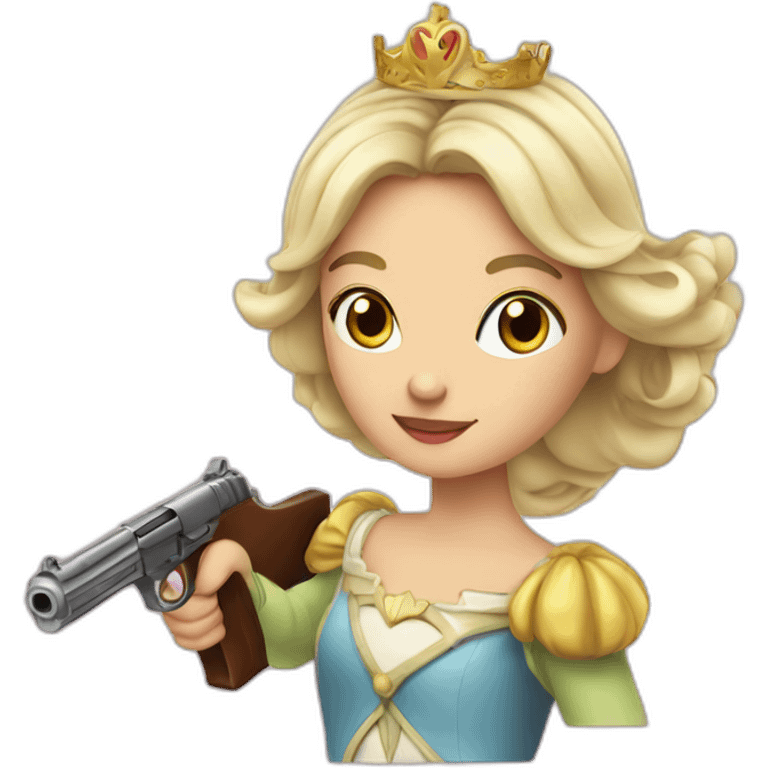 Princesse avec pistolet emoji