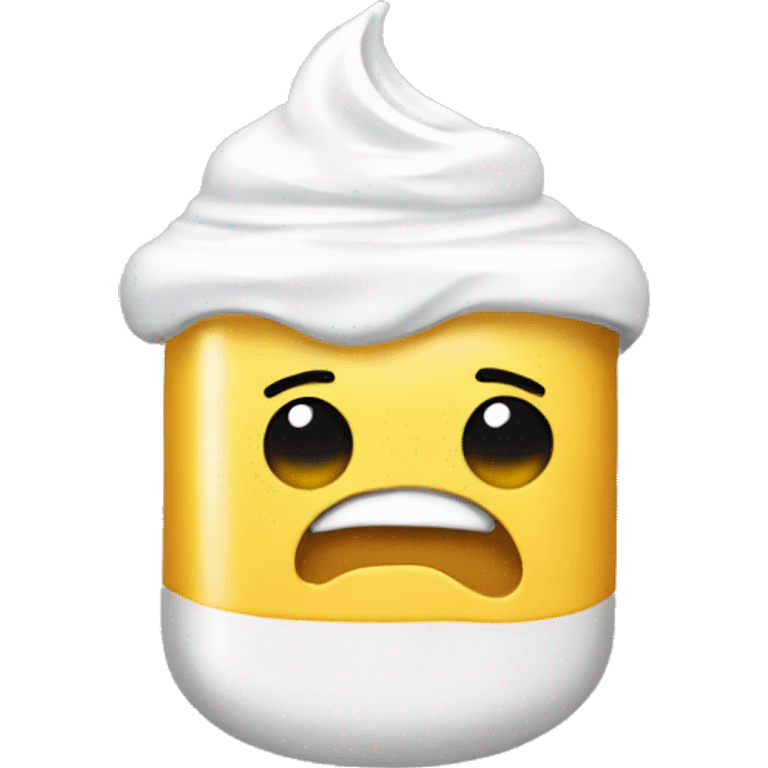 Mayonnaise on face emoji