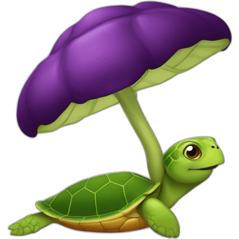 Aubergine et tortue emoji