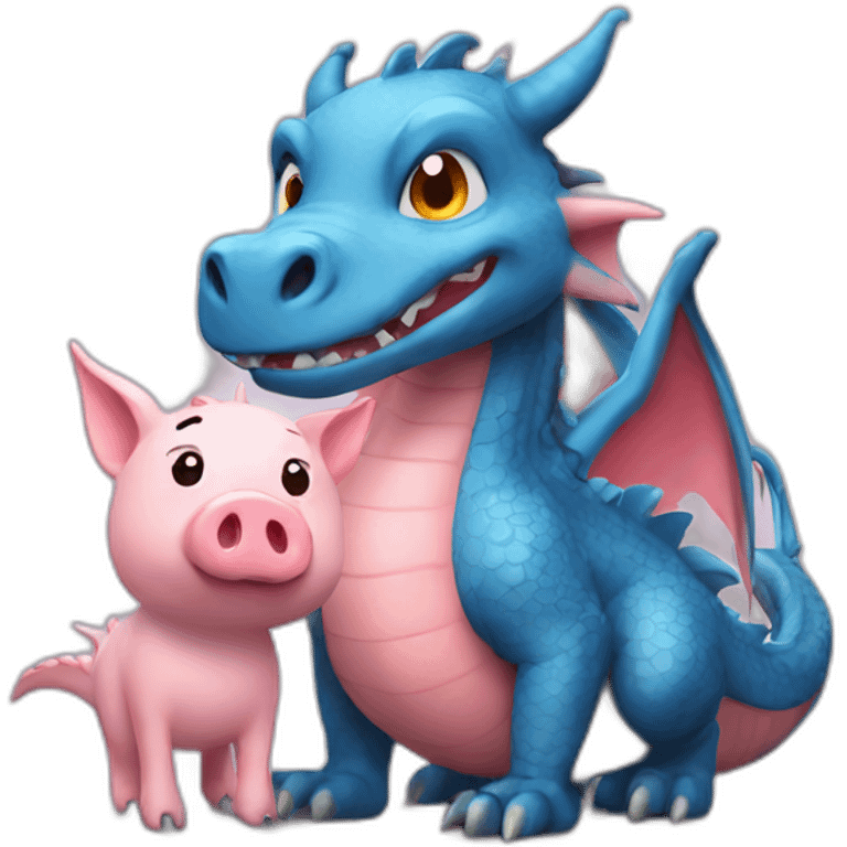 dragon with pig emoji