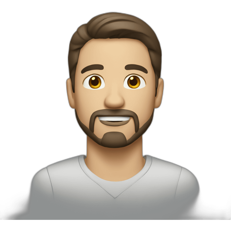 brunette white man with a goatee emoji