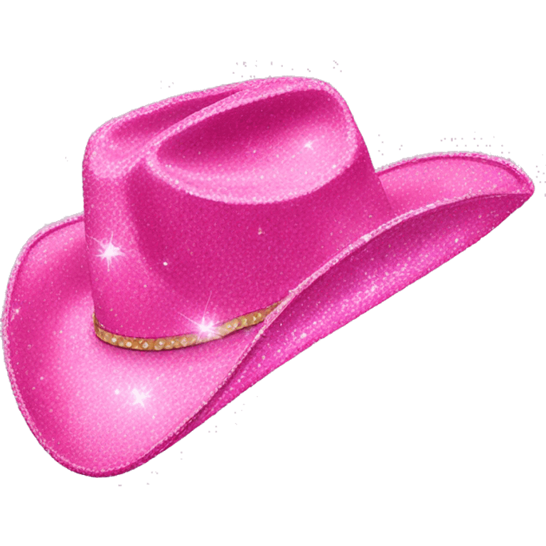 pink glittery cowgirl hat emoji