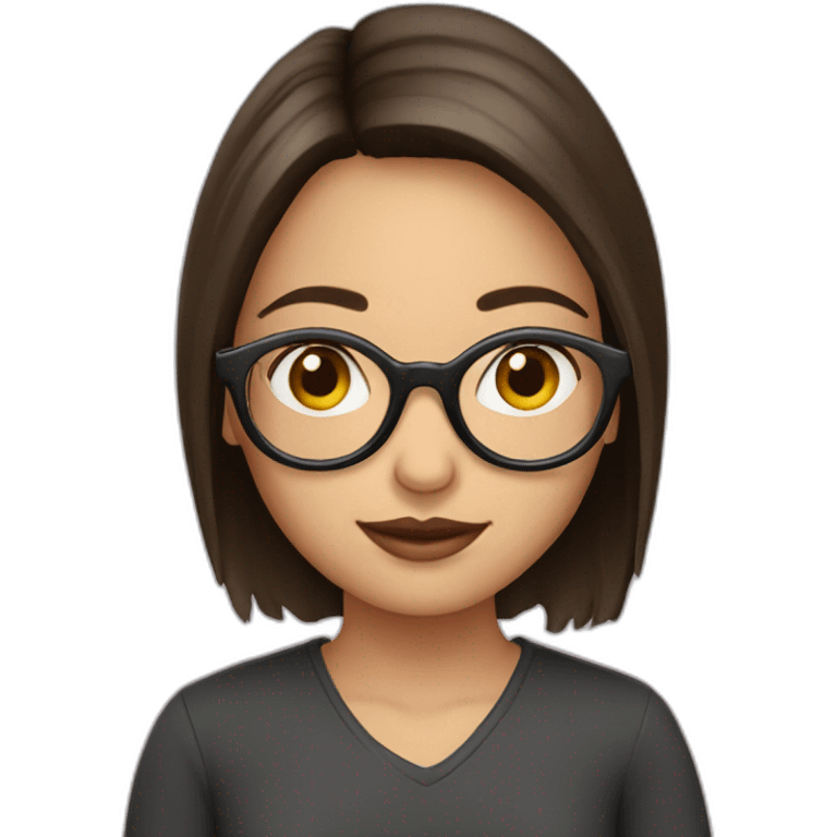 brunette-girl-with-round-glasses emoji