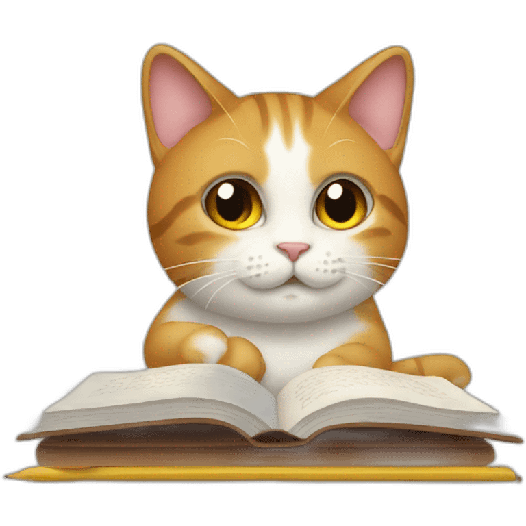 Cat studying  emoji