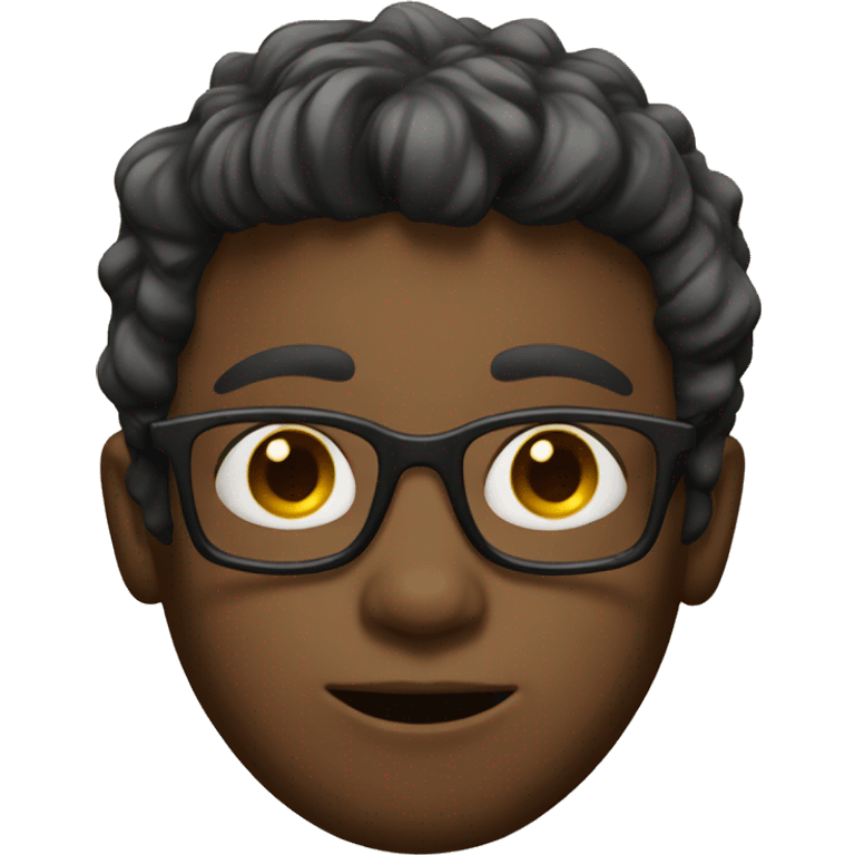 boy with specs, hairs down emoji