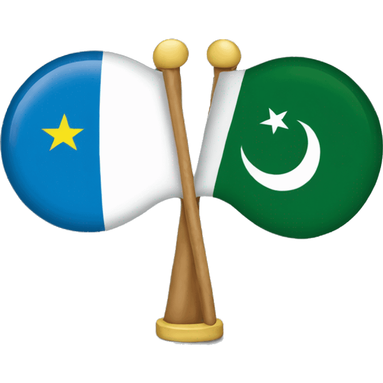 Eagle with a Pakistani flag cap carrying the Somali flag  emoji