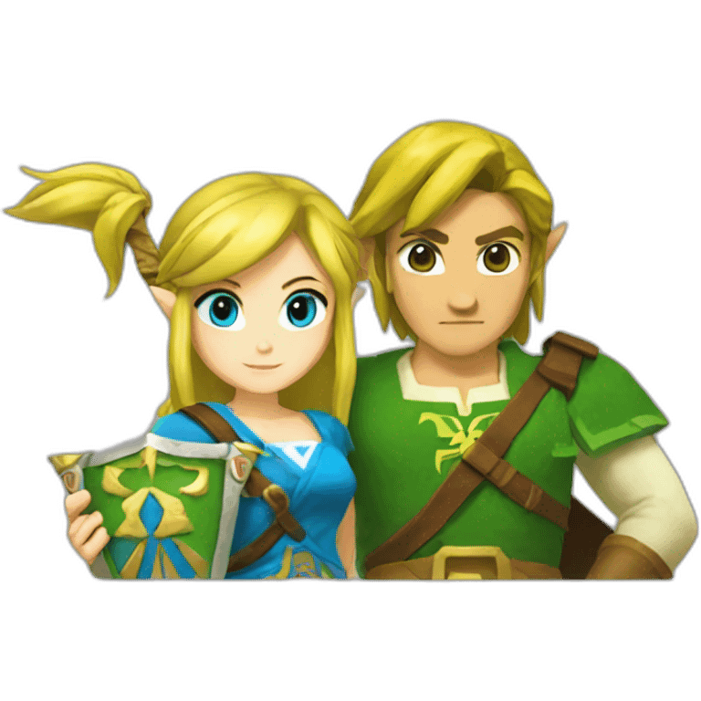 zelda and link emoji