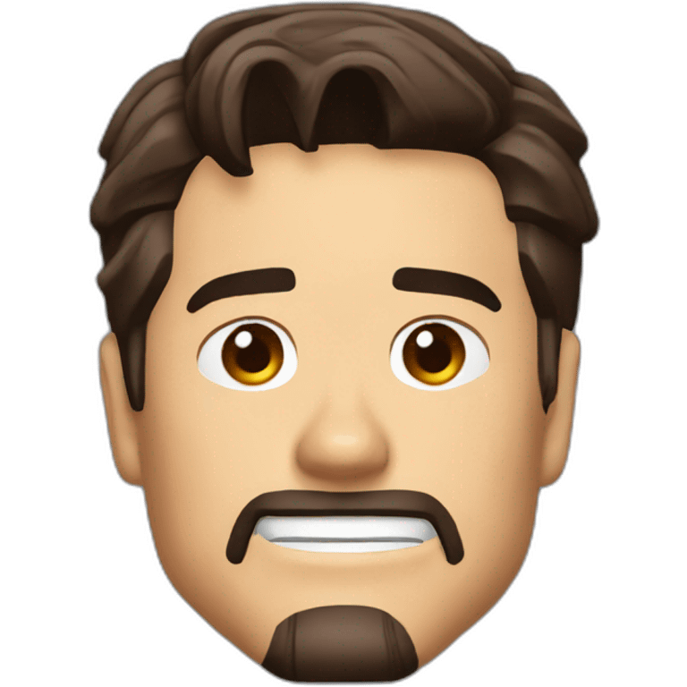 Tony Stark half iron man face emoji