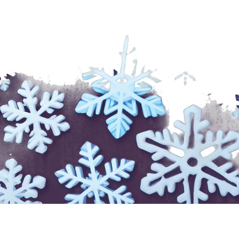 Snowflakes of differing sizes emoji