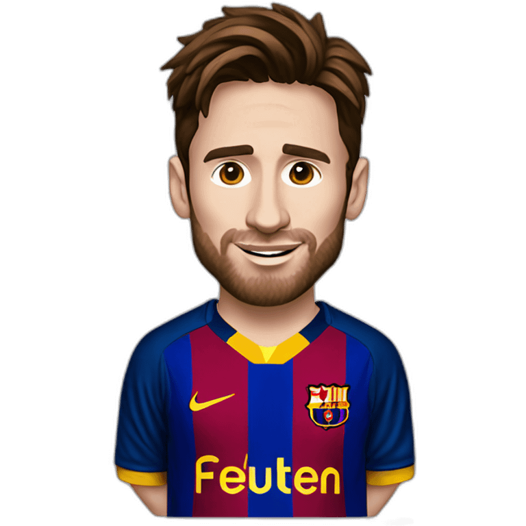 Leo Messi Barcelona Player fútbol camiseta emoji