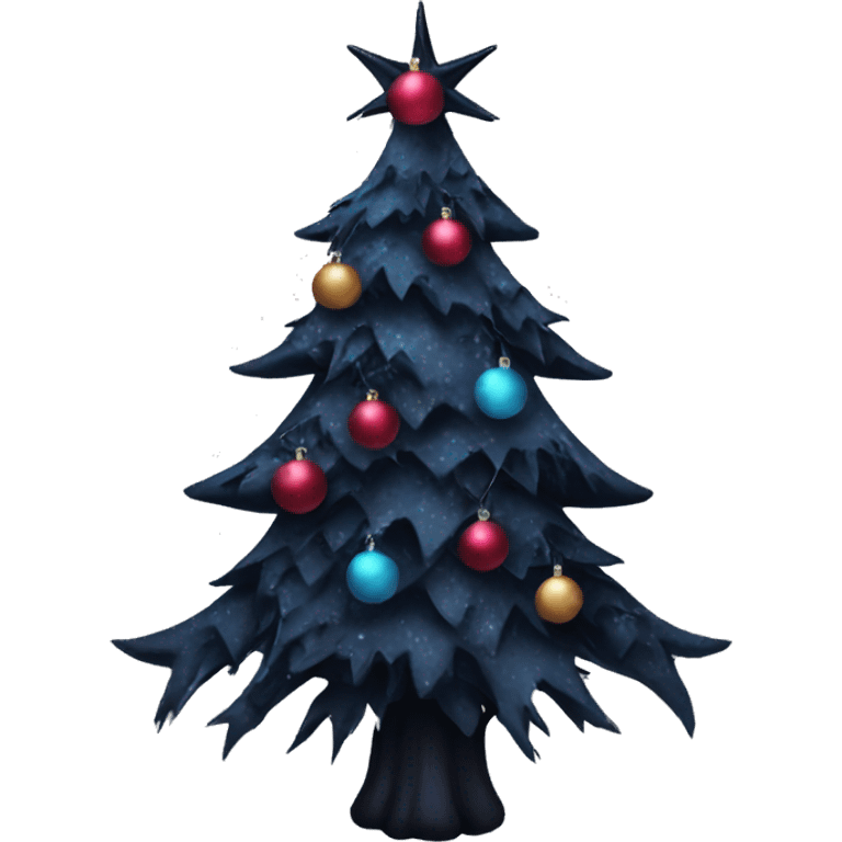 Gothic Christmas tree emoji