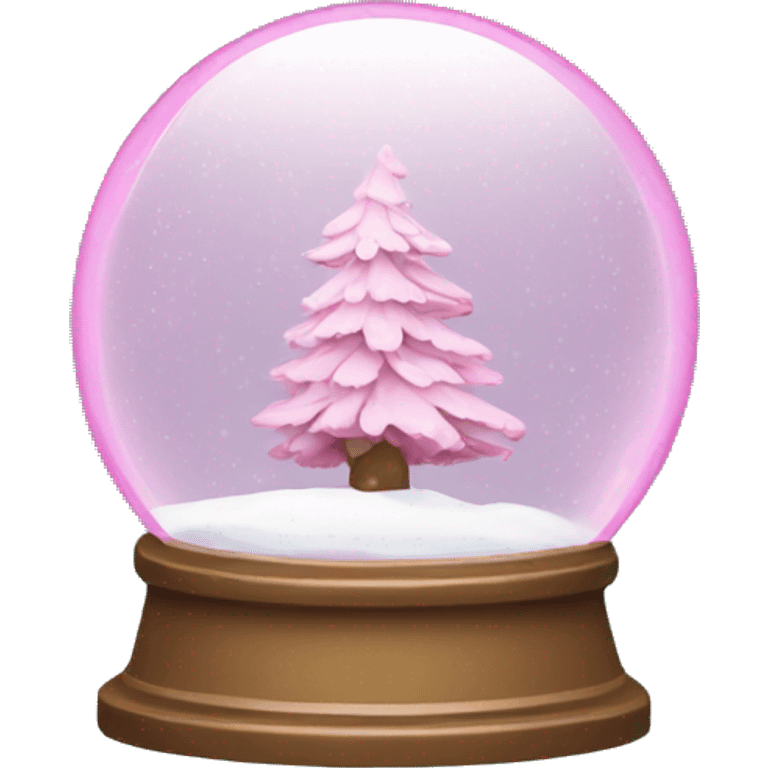 Pink snow globe  emoji