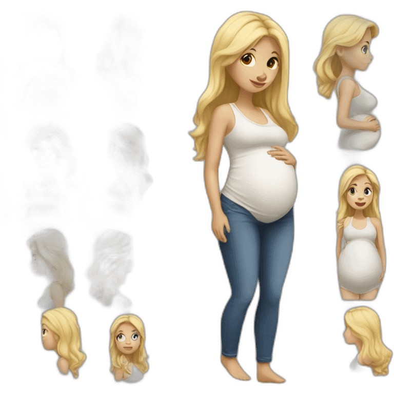 Blonde pregnant woman emoji