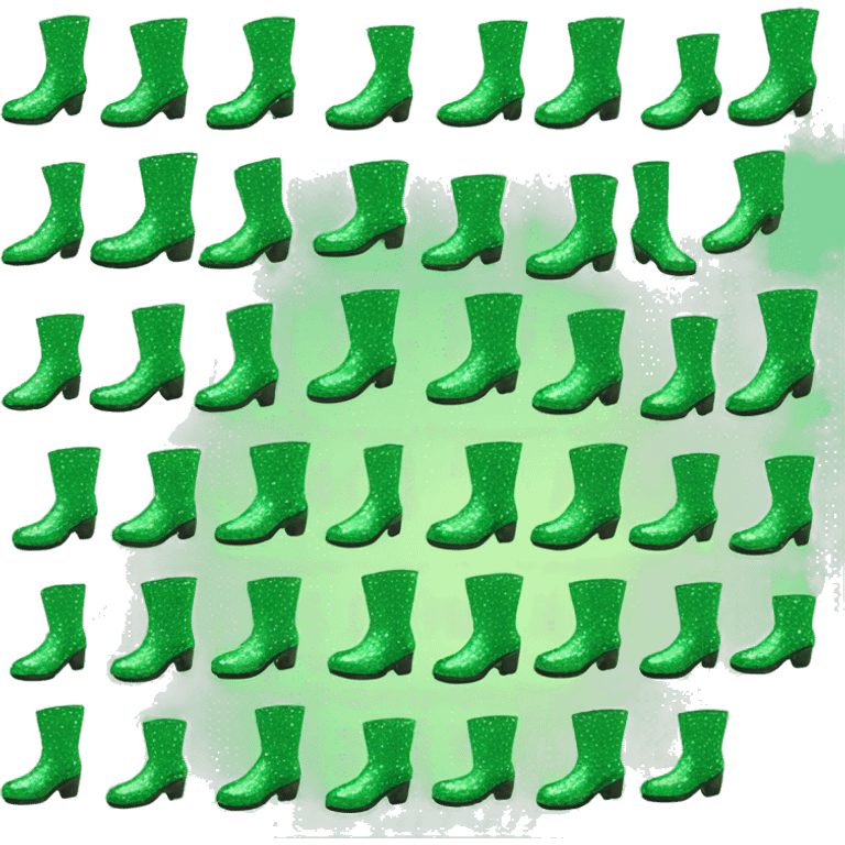 Green sparkly boots emoji