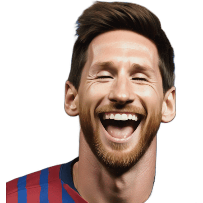 Messi laughing emoji