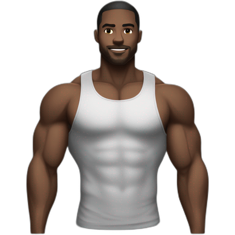 Black man muscle emoji