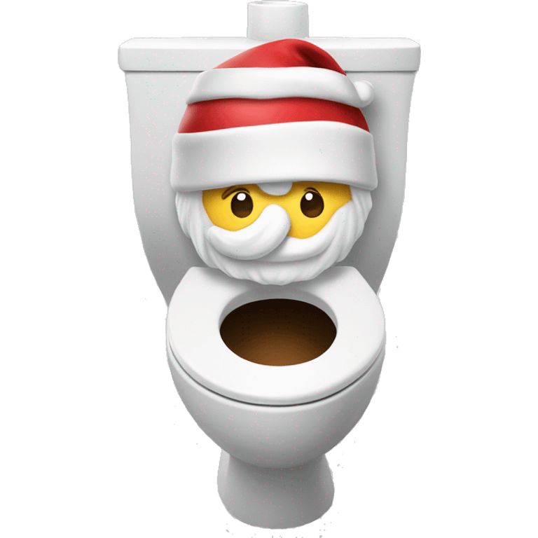 santa poking head out of toilet bowl emoji