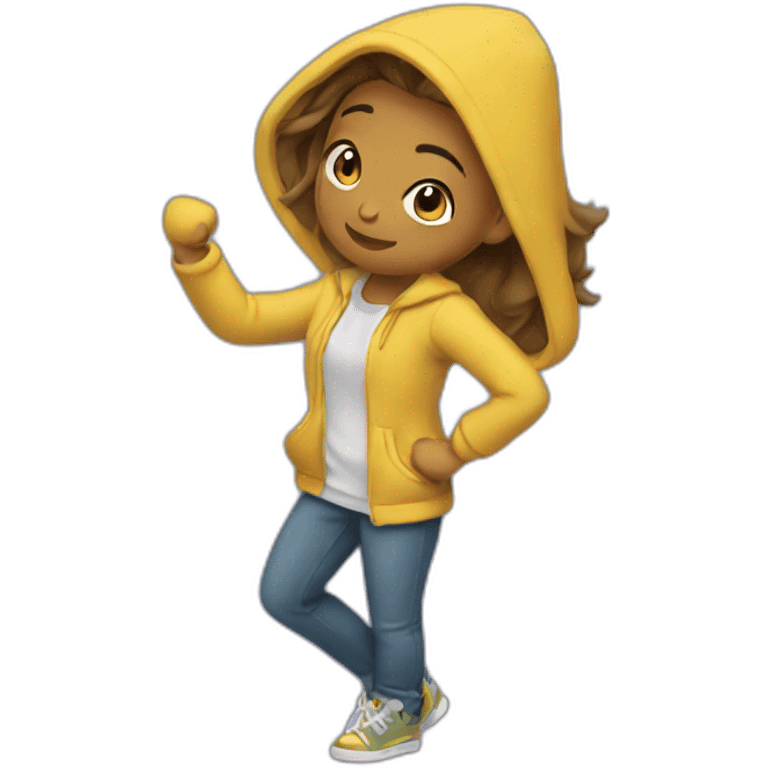 fille qui dab emoji