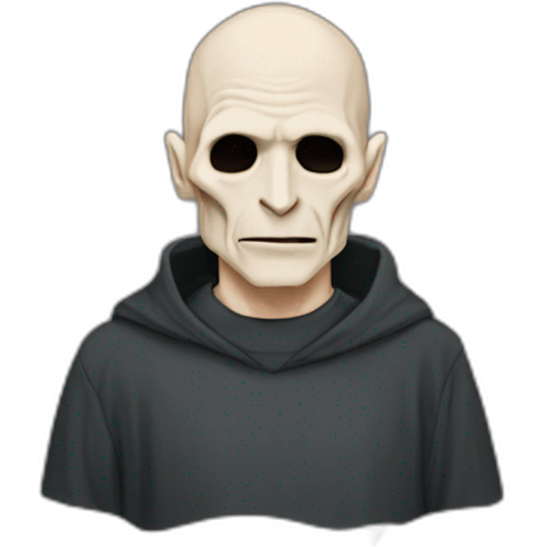 Voldemort wears a T-shirt with the word Sude on it emoji