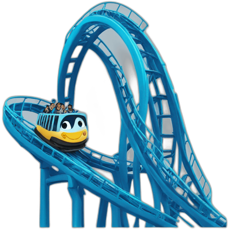 Blue Rollercoaster emoji