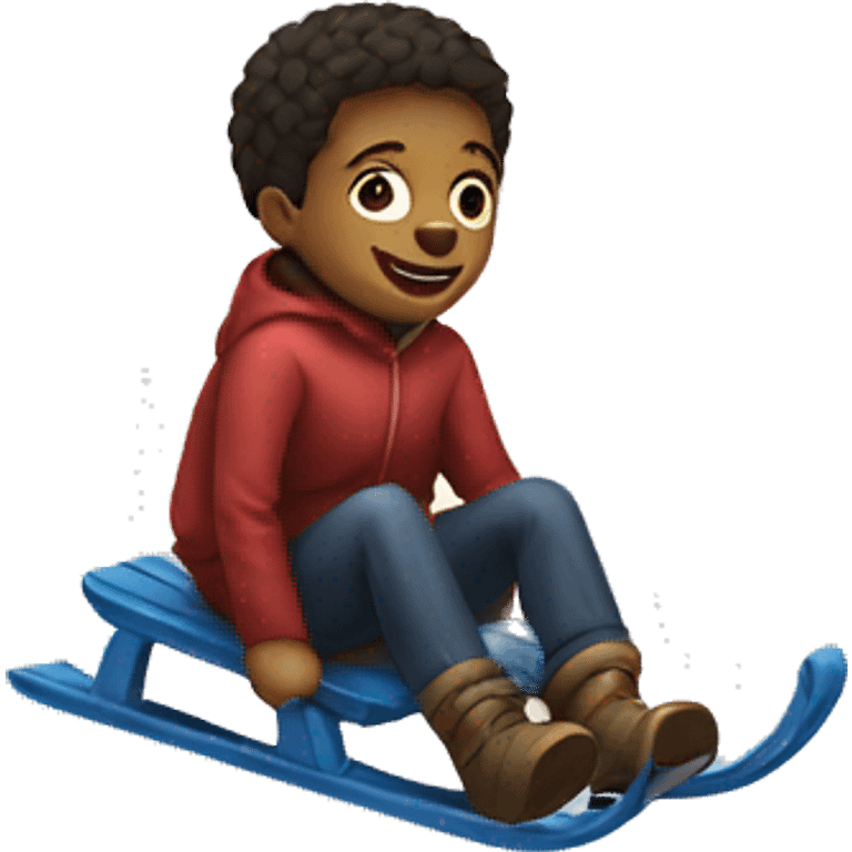 Child on a sled emoji