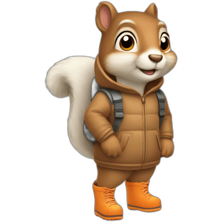 Squirrel in moon boots emoji