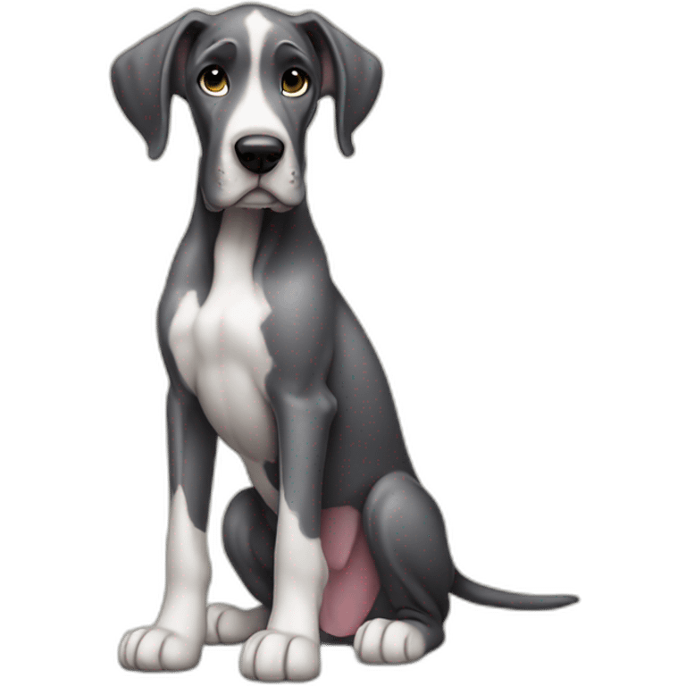 Great Dane puppy full body emoji