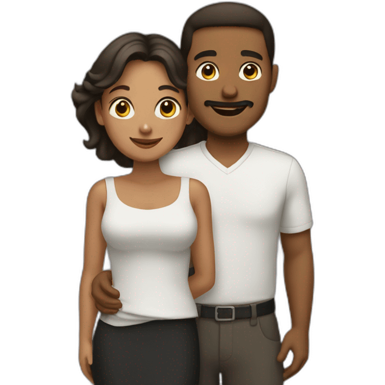 Man and woman holding ands  emoji