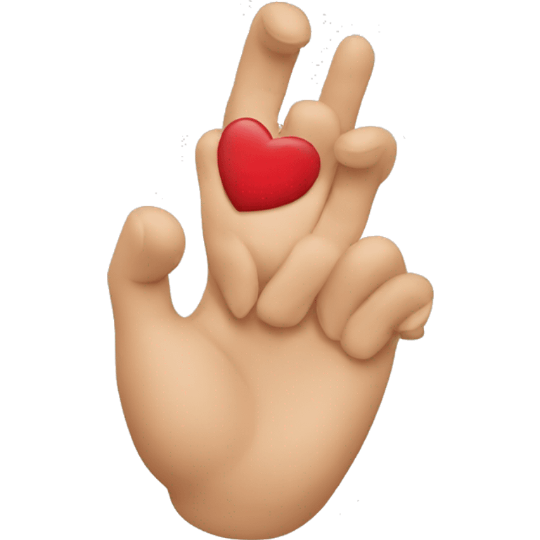 Coeur avec les doigts  emoji