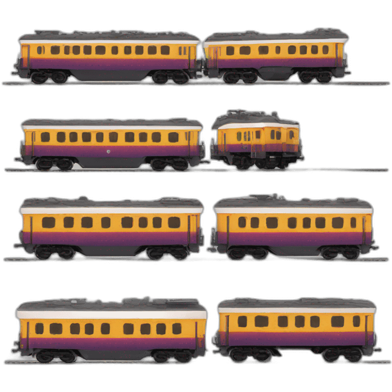 fusion colors train silhouette emoji