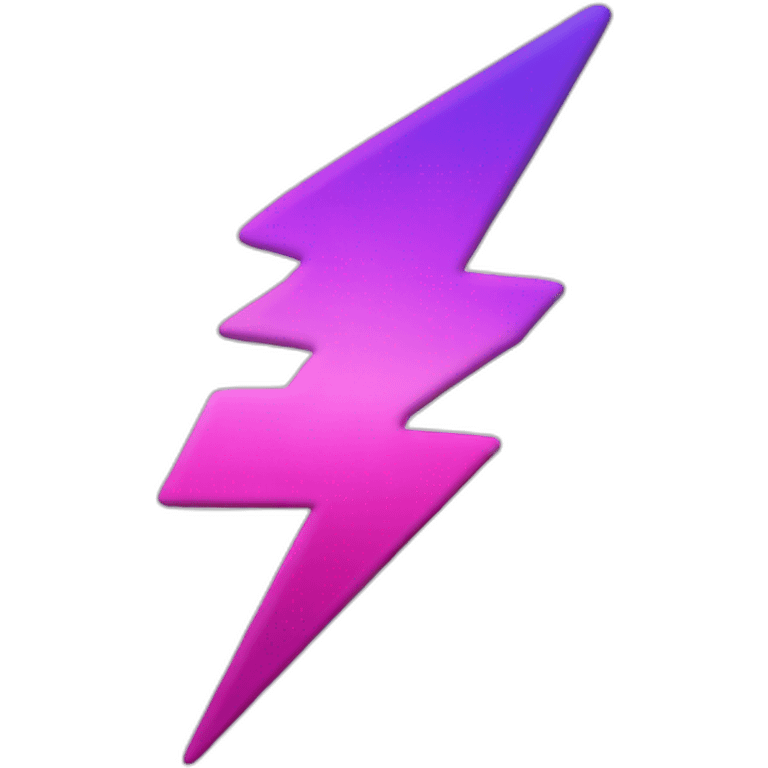 drawing of a lightning bolt purple and pink gradient emoji