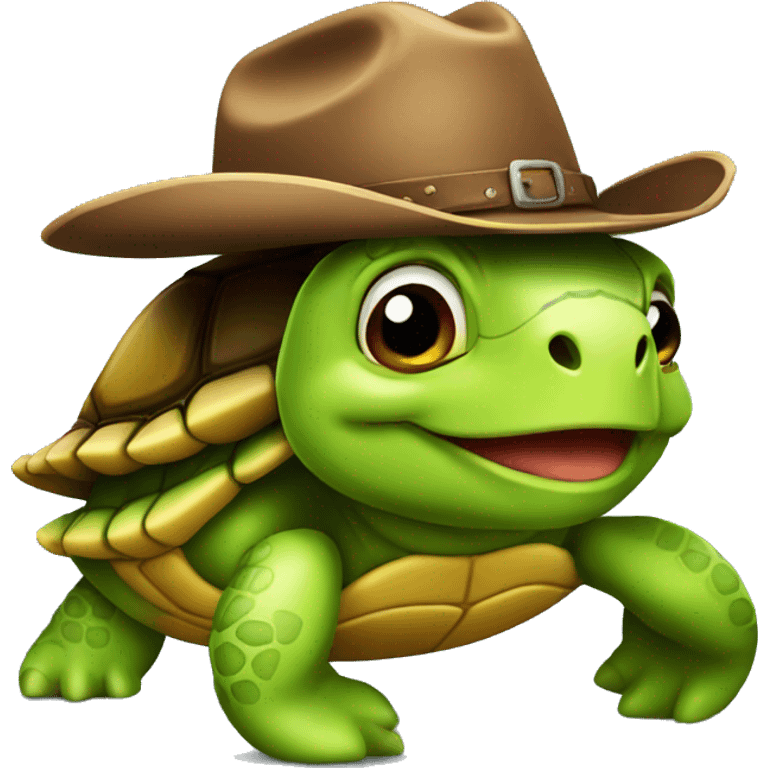 turtle with cowboy hat emoji