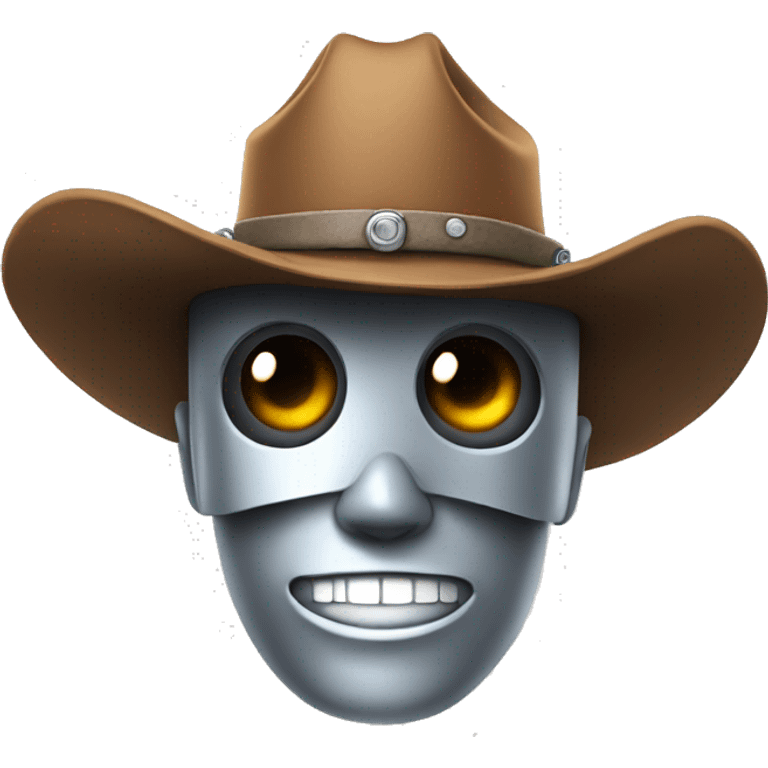 robot face with a cowboy hat emoji