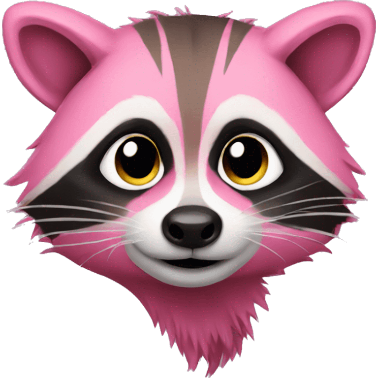 Pink raccoon  emoji