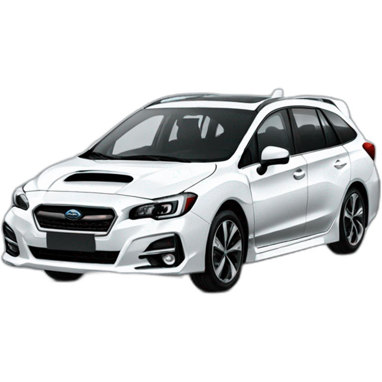 White Subaru levorg emoji