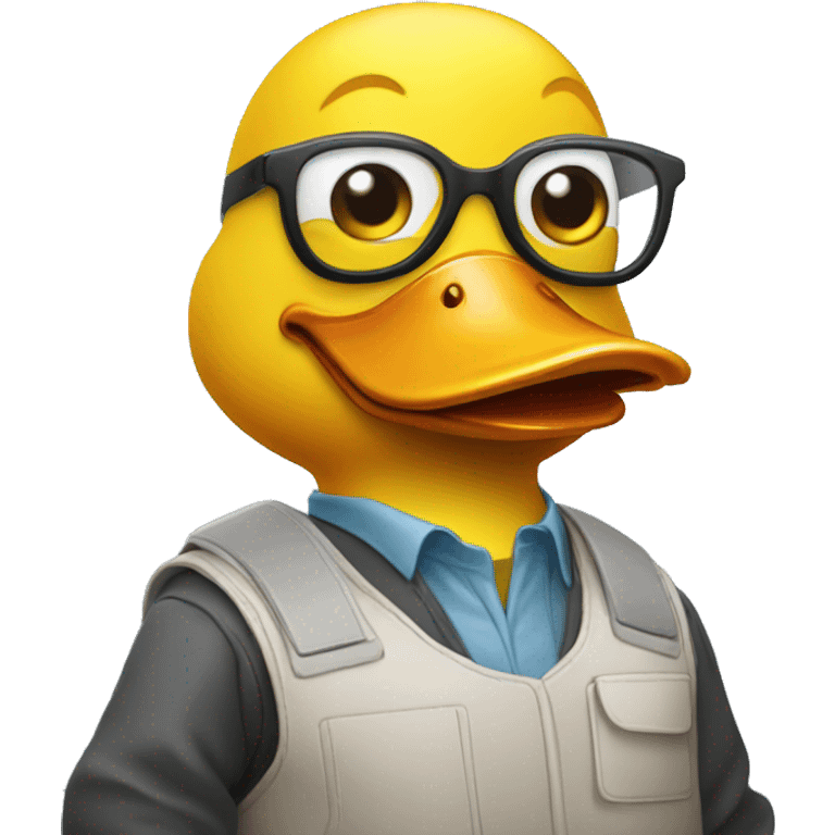 humanoid duck dressed as a software engineer emoji